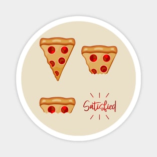 Pizza Slice Eating Art For Italian Food And Pizza Lovers Magnet